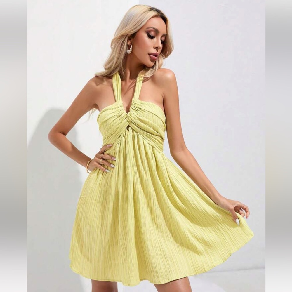 tie backless dress